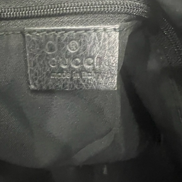 Gucci Black GG Canvas And Leather Abbey Pocket Tote - Picture 13 of 16